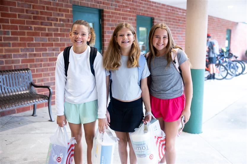 People smile on the first day of school